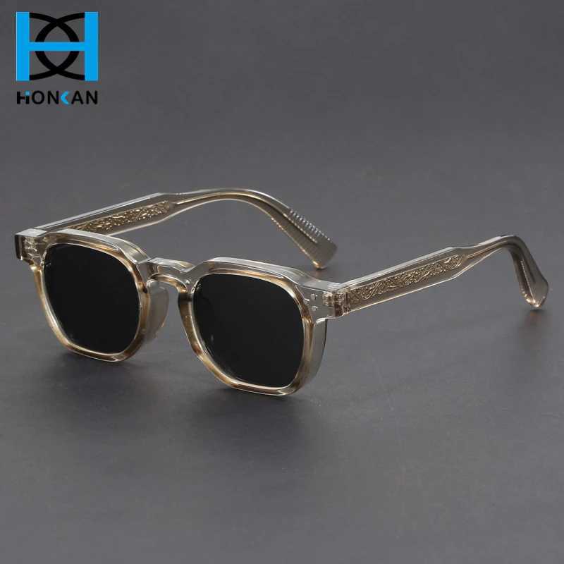 Vintage Rivet Oval Sunglasses Men Punk Propionic Luxury Brand Design Sun Glasses Women Business Party Eyewear UV400 EyeglassesC250411