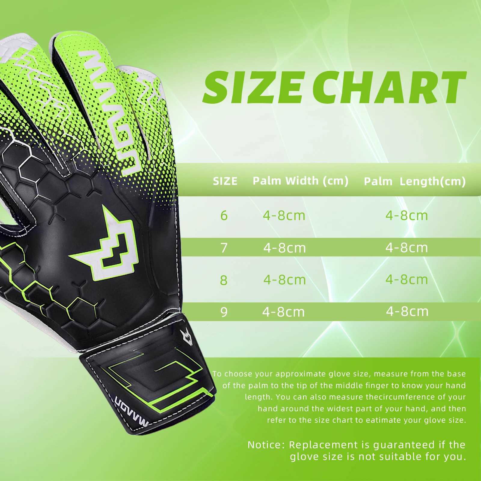 WVVOU football goalkeeper gloves finger protected goalkeeper gloves youth and adult goalkeeper gloves strong grip football glovesXJ250412