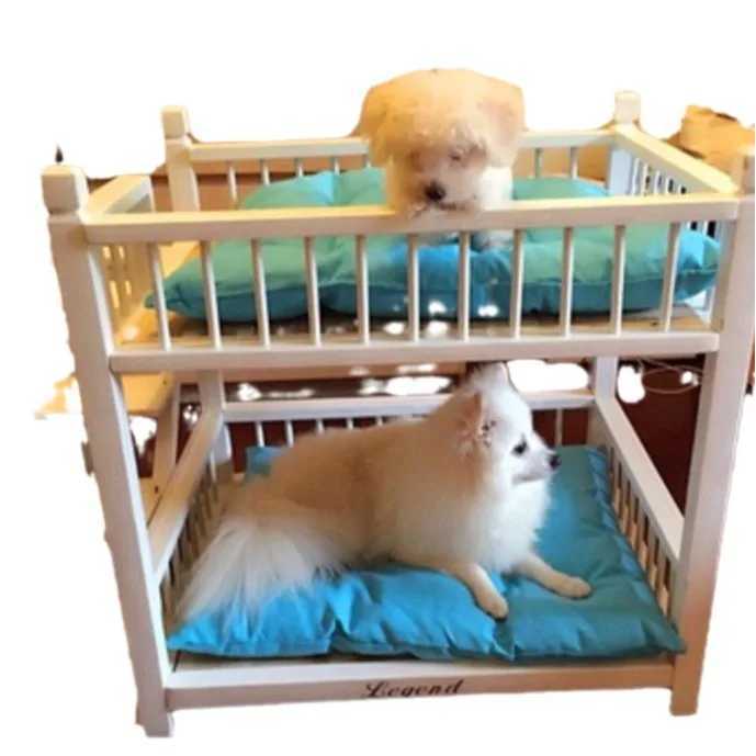 Dog bed solid wood puppy cat bed up and down sand pit pet double bed up and down double bed X250412
