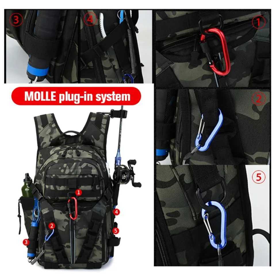 Fishing Lure Camping Backpack Men Sports Tactical Shoulder Bait Box Pack Outdoor Hiking Molle Sports Military Bags Z250411