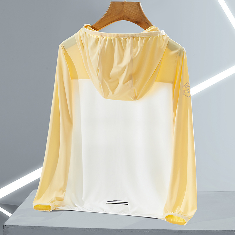 Outdoor Ice Silk Sun Protection Clothing Childrens Summer Uv Resistant Skin Clothing Female Students Ice Sensitive Breathable Hooded Sun Protection Sh