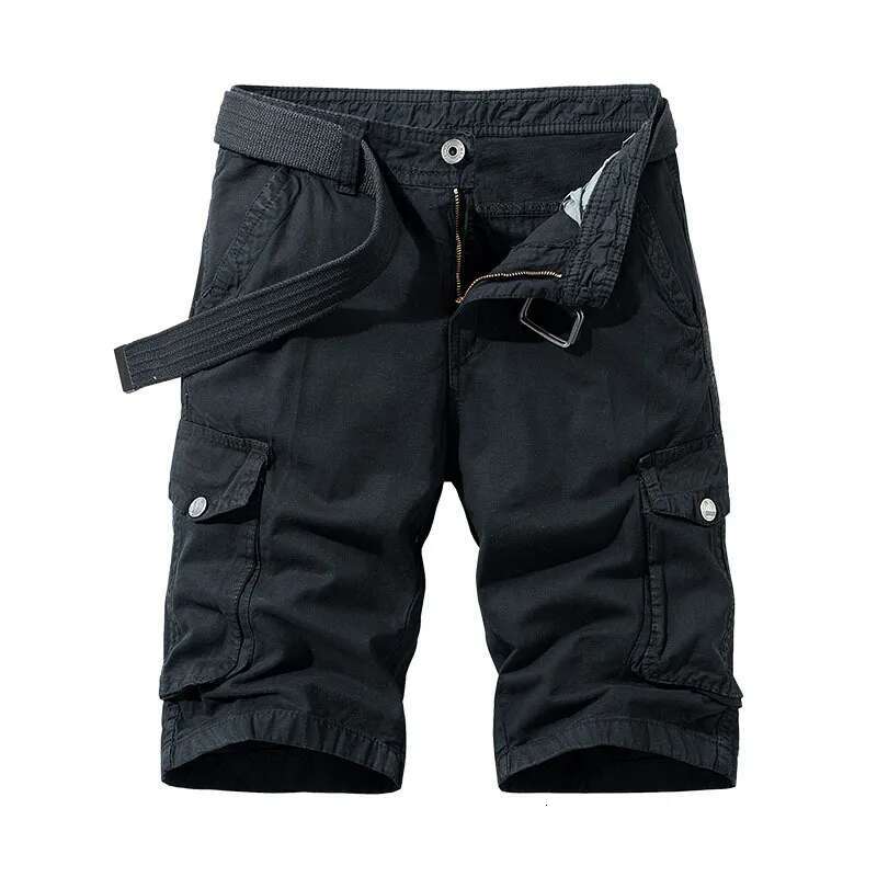 High Quality 2024 Summer Men's Baggy Multi Pocket Military Cargo Male Cotton Mens Tactical Shorts Short Pants No Belt