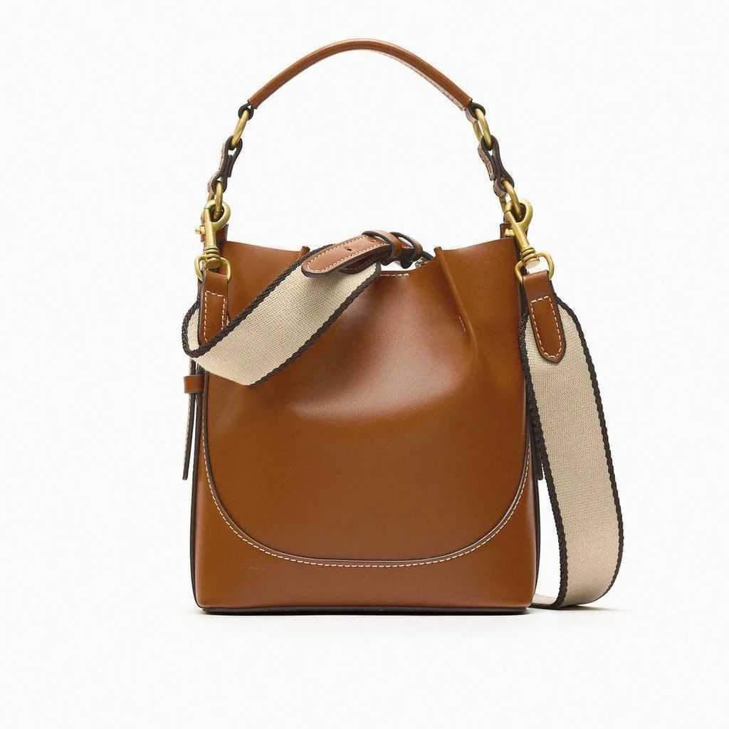Fi wide shoulder strap bucket bag high-quality shoulder bag mini wallet and handbag womens designer bag 2024 cross body bagXJ250412