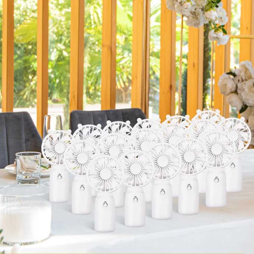 5-50 portable handheld fan wedding discounts providing guests with battery powered personal fan makeup eyelashes fan travel pocket mini fans X250412