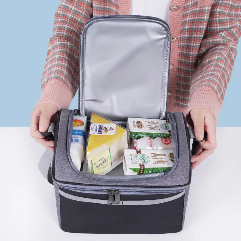 Outdoor picnic bag waterproof camping organizer bag cooler lunch box portable food storage bag with large capacity 250410