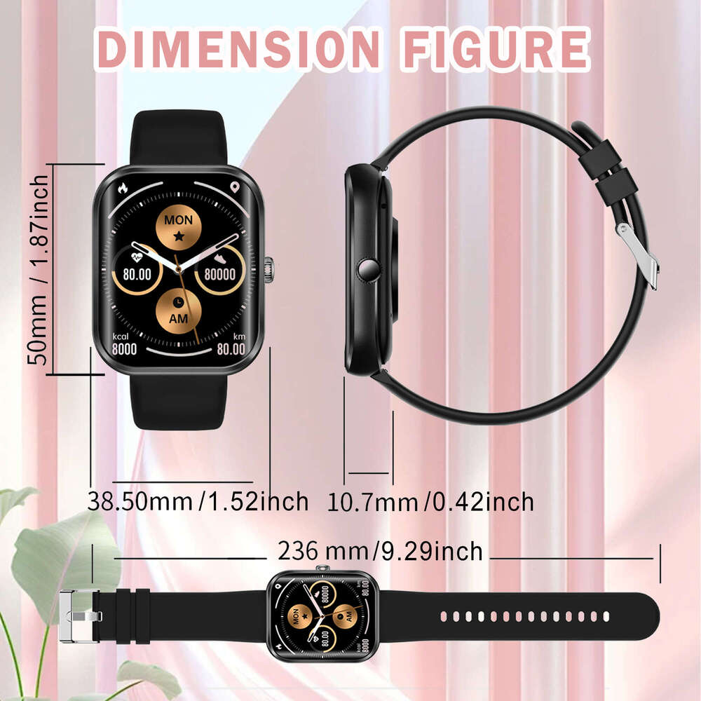 AK58 Smartwatch For Men Women Gift, 1.96 Inch Full Touch Screen Watch With Text And Call, Multifunctional Smart Watch-Call Handling, Advanced Fitness 