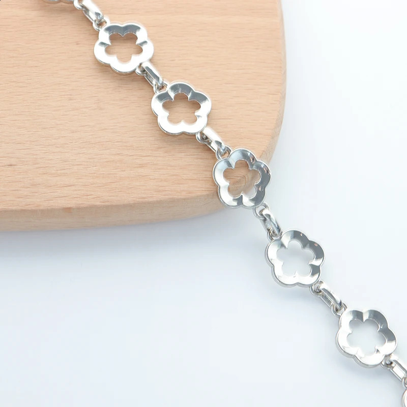 Ins Flower Chain Decorative Bag Hanging Chain Metal Shoulder Bag Hand Strap Metal Chain Silver Chain 250411