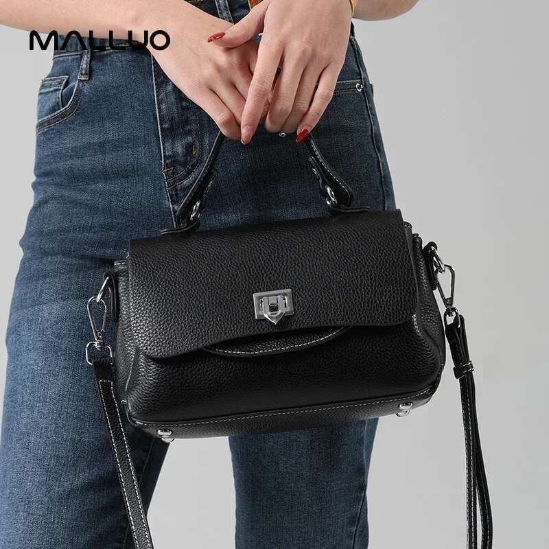 Designer Bag 2024 New Women's Genuine Leather Handbag Head Layer Cowhide Multi Compartment Pocket Crossbody Stylish Shoulder Bag