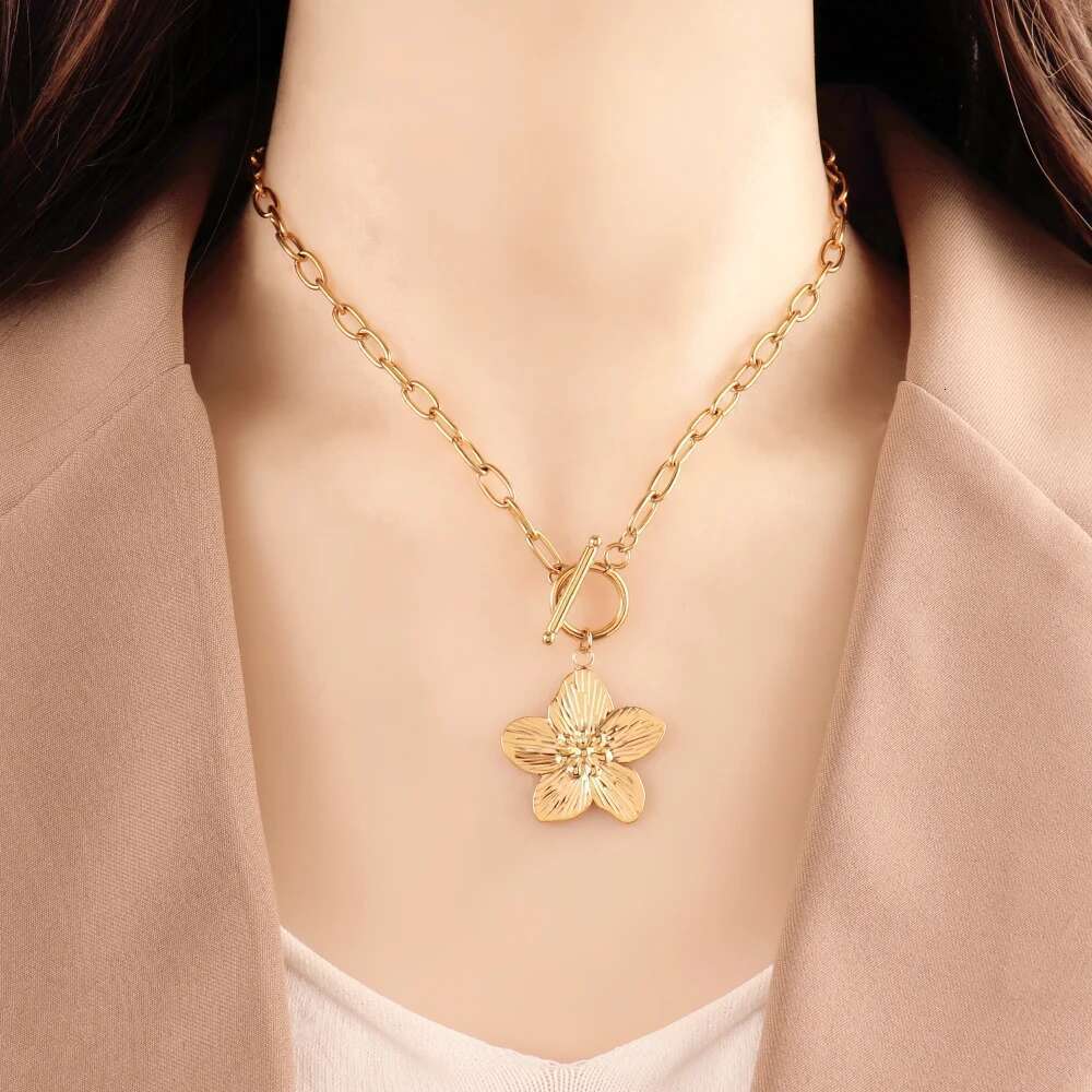 316L Stainless Steel Necklace for Women Fashion wer Pendant Chain Necklaces Femme Jewelry