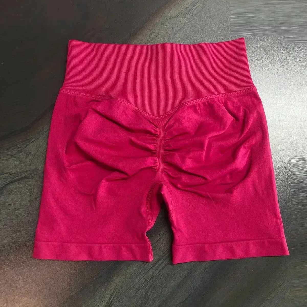 Dynamic shorts 4.5 inches seamless scratch Bum yoga short rib high waistband gym short high stretch exercise bike short Y250412