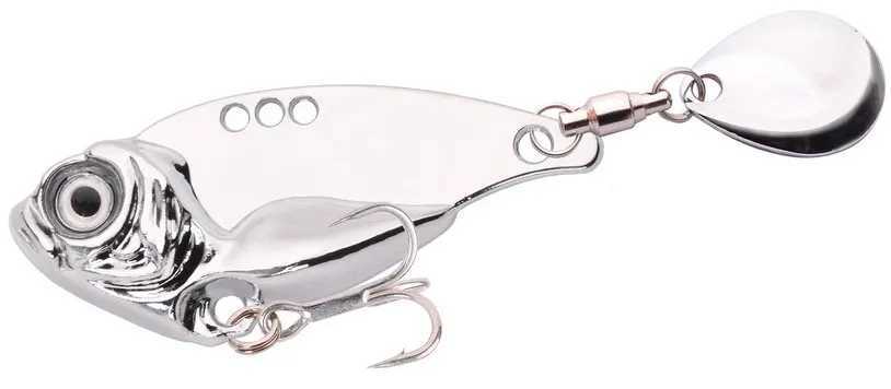 Rotating Sequin Metal VIB 7g 10g 15g 20g Fishing Lure Rotating Tail Vibration Spoon Spinner Bait Crankbait Bass Fishing Tackle Z250411