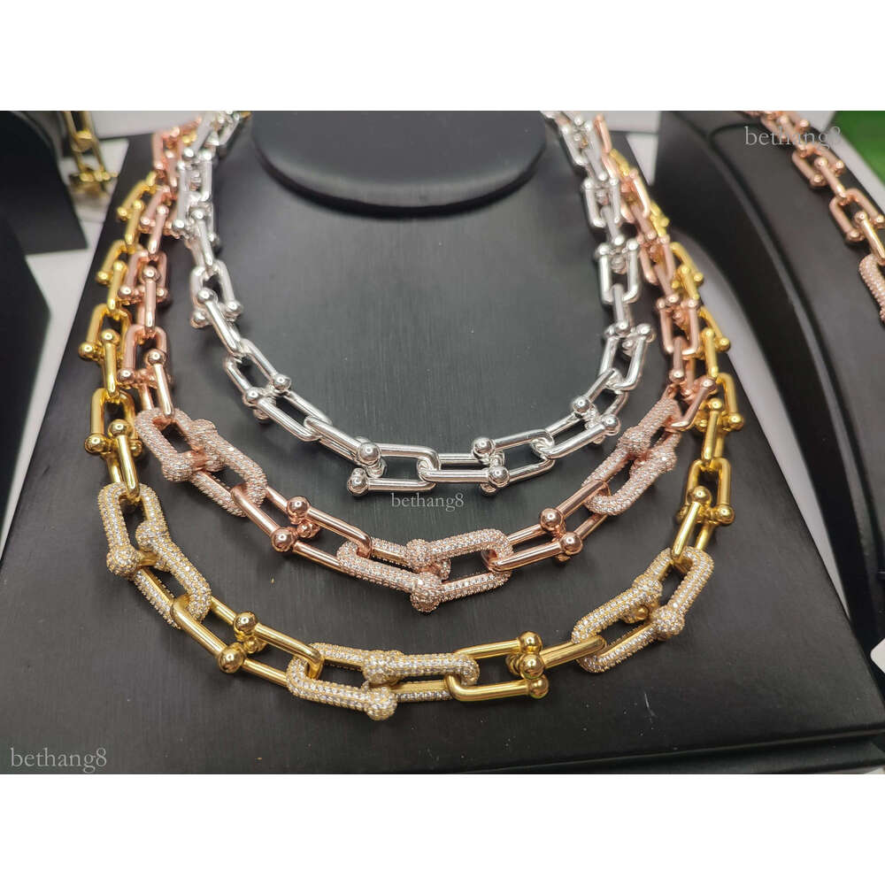 New gold sliver Chain womens pendant long 41 45 50 60cm designer necklace jewelry bracelet necklaces Engagement set for women girls Couple Wedding Par