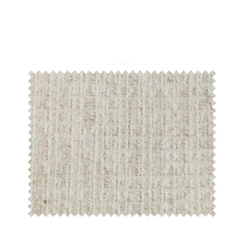 T0396 Waffle Yarn-dyed Jacquard Chenille Cocoa Color Semi-Blackout Curtain Niche Designer Style
