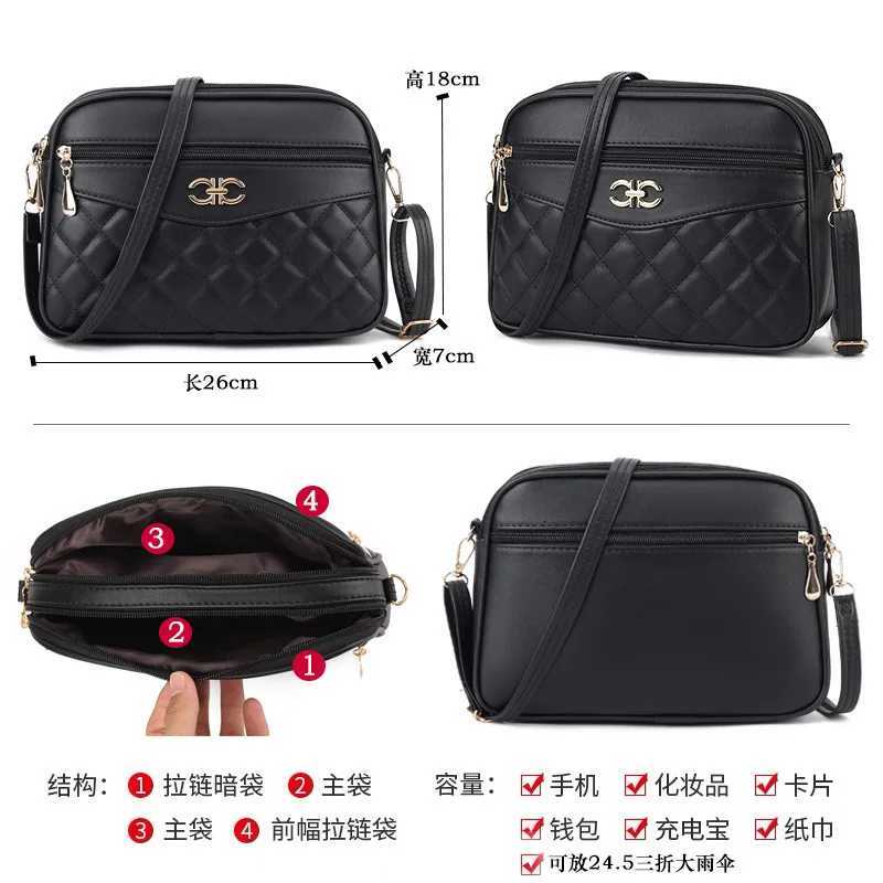 Four-layer large-capacity crossbody bag fashionable diamond-shaped single-shoulder bag versatile camera bag small square bagT2511112