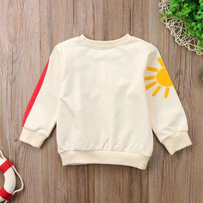 Ddmyshoesvip New Fashion Baby Girls Kids Rainbow Sunshine T Shirt Clothes Blouse Sweatshirt Cardigan