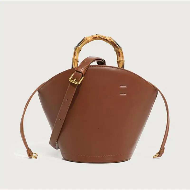 2024 New Bamboo Festival Vegetable Basket Water Bucket Shaped Large Capacity Commuting Fashion Versatile Handheld Crossbody Bag