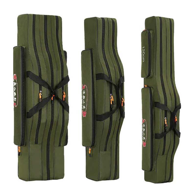 Waterproof fishing gear bag large-capacity belly fishing storage bag double layer three layer multi-function fishing rod bag Z250411