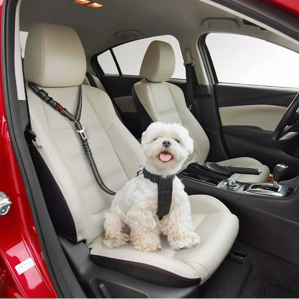 Mti function dog seat with solid 3-in-1 dog harness pet car seat with adjustable seat belt cat and dog collar Y250412