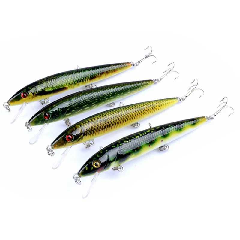 1Pc 12cm 13.5g Minnow Fishing Lures Floating Wobbler Swimbait Artificial Hard Bait for Bass Pike Crankbait Tackle With Hooks Z250411