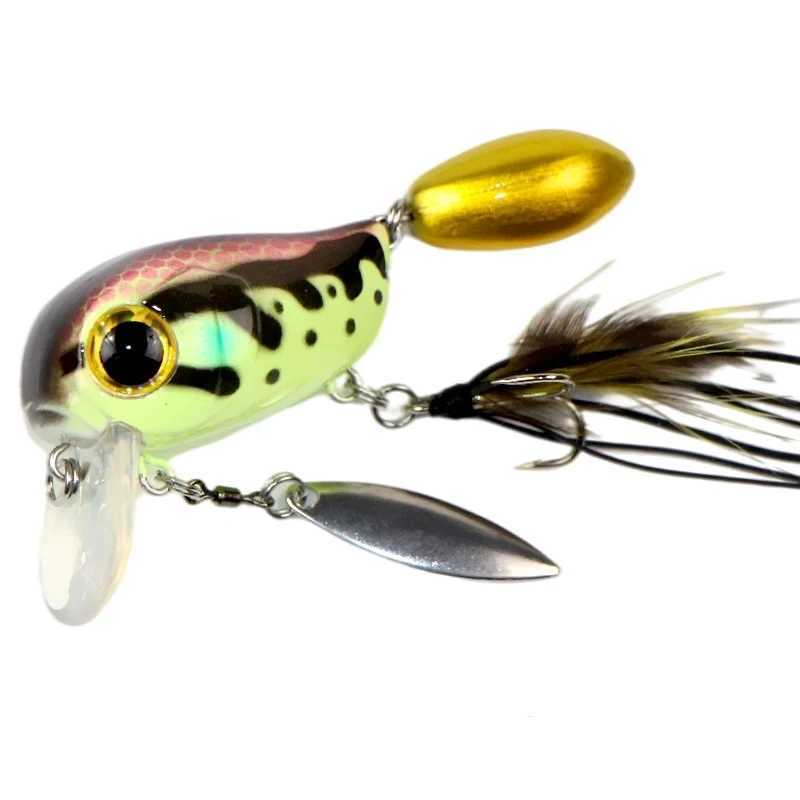 Floating Fishing Lure Crank 40mm 8g Freshwater Bass Crankbait Surface Artificial Hard Baits With Spoon Wobblers Wake Bait Z250411