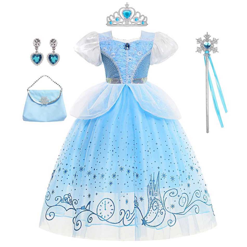 Disney Princess Charm Cinderella Dress Girl Formal DressXJ250411