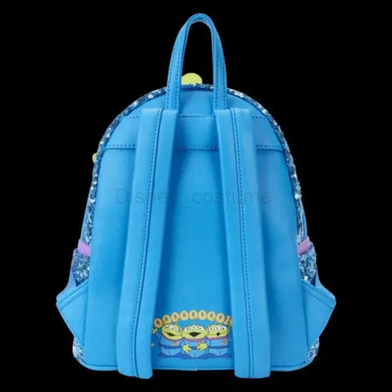 Disney Toy Story Alien Loungefly Glitter Mini Backpack Cute Cartoon Student Backpack ChildrenS Outdoor Travel Bag Girls Gift X250412