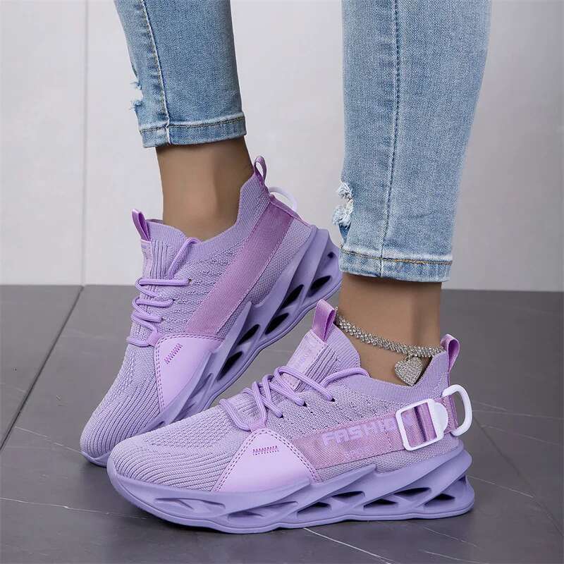 2025 Summer New Purple Women's Casual Lightweight Outdoor Walking Breathable Running Designer Fashion Sports Shoes Suitable for Both Men and Wome