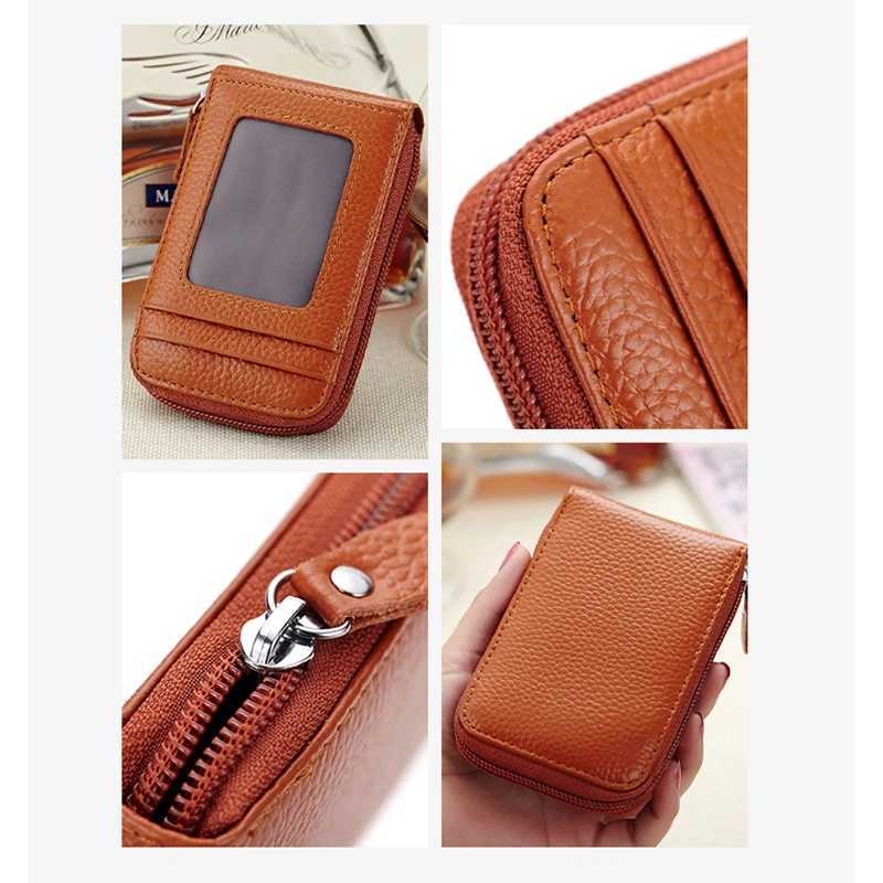 100% genuine leather card holder womens wallet bank leather wallet clip designer card holder Z250411