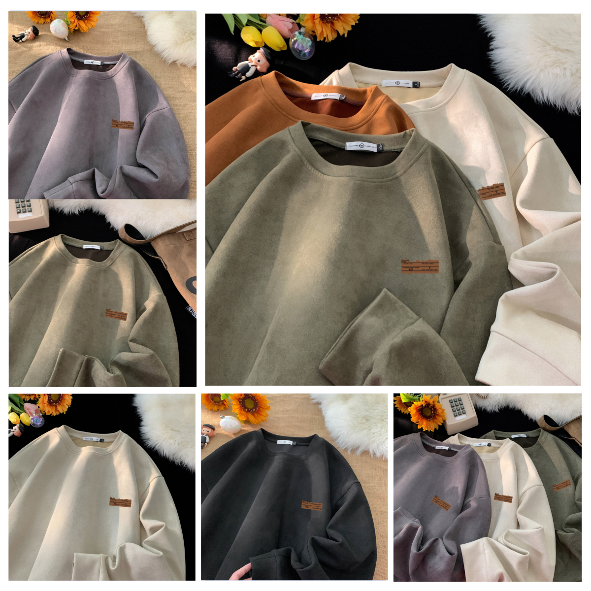 Designer Men's Hoodies Luxurious Design Suede American Retro Vintage Spring And Autumn Long-sleeved With Labeled Letters High Quality Sweatshirts