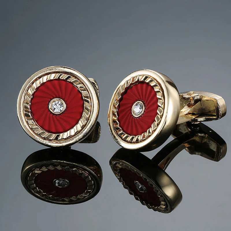 New Fashion Design Mens Shirt Cufflinks Luxury Crystal Zircon Cufflinks Accessories WholesaleT250412