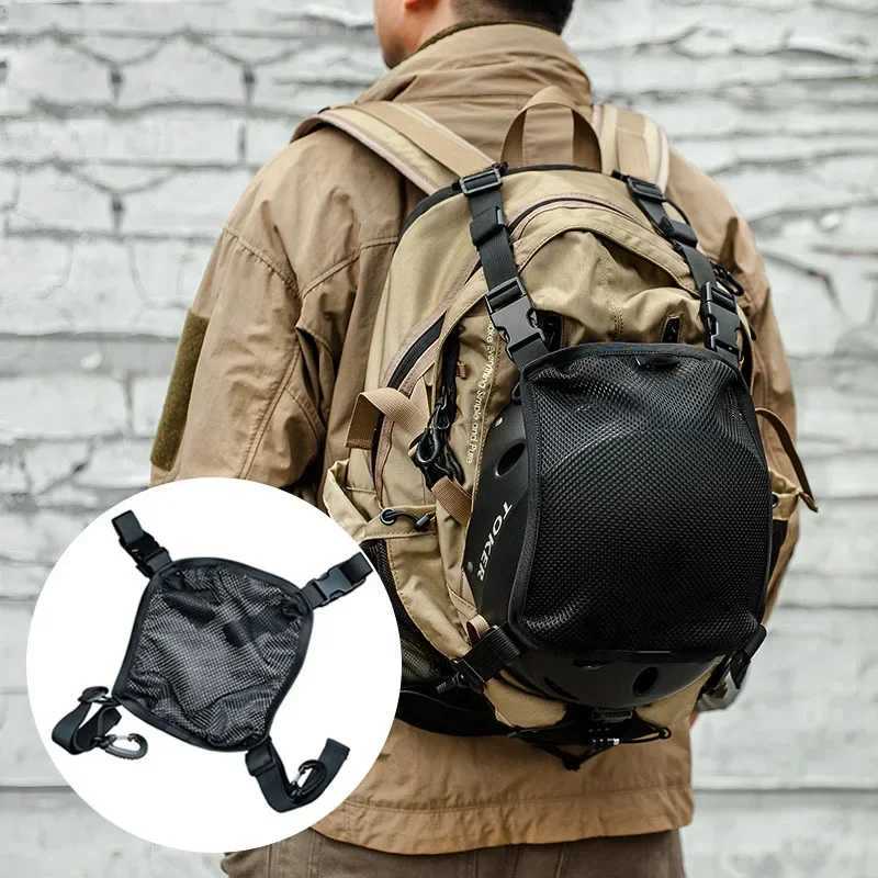 Tactical Helmet Bag Multi-Purpose Molle Storage Carrying Pouch Net Pocket for Hunting Airsoft Helmets Bag Tactical Backpack Z250411
