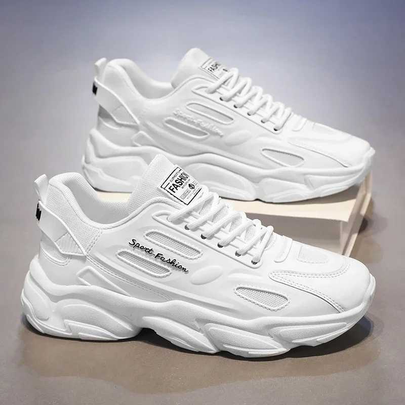 White Fashion Mens Casual Sneakers New Autumn Mens Sports Desig Shoes Lace-up Non-slip Shoe Outdoor M Breathable Sneaker Z250411