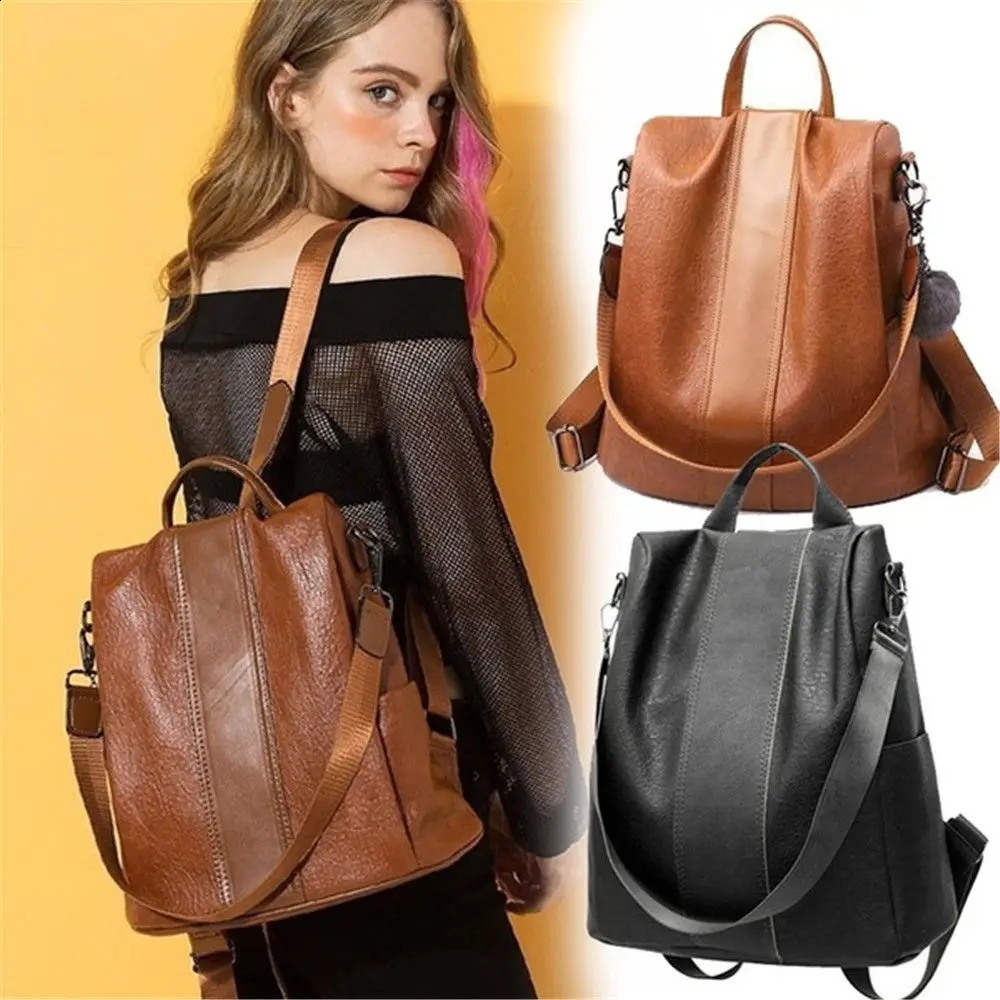Women Anti-theft Backpack Casual Daypack Outdoor Female Rucksack Women Shoulder Travel Multi-function Bags 250407