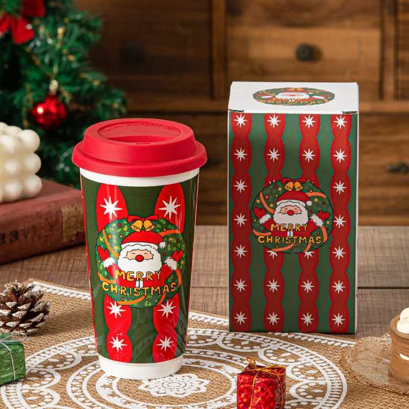Christmas Christmas Gift Ceramic Mugs Office Cup Home Use Water Cup Cute Coffee Cup Birthday Present Lovely Souvenir Drinkware Y251112