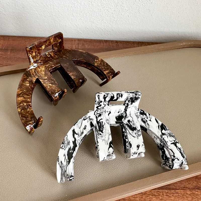 9cm Acetic Acid Girl Hair Claw French Fashion Hair Crab Female Headwear Elegant TIE Hairstyle Y2504012