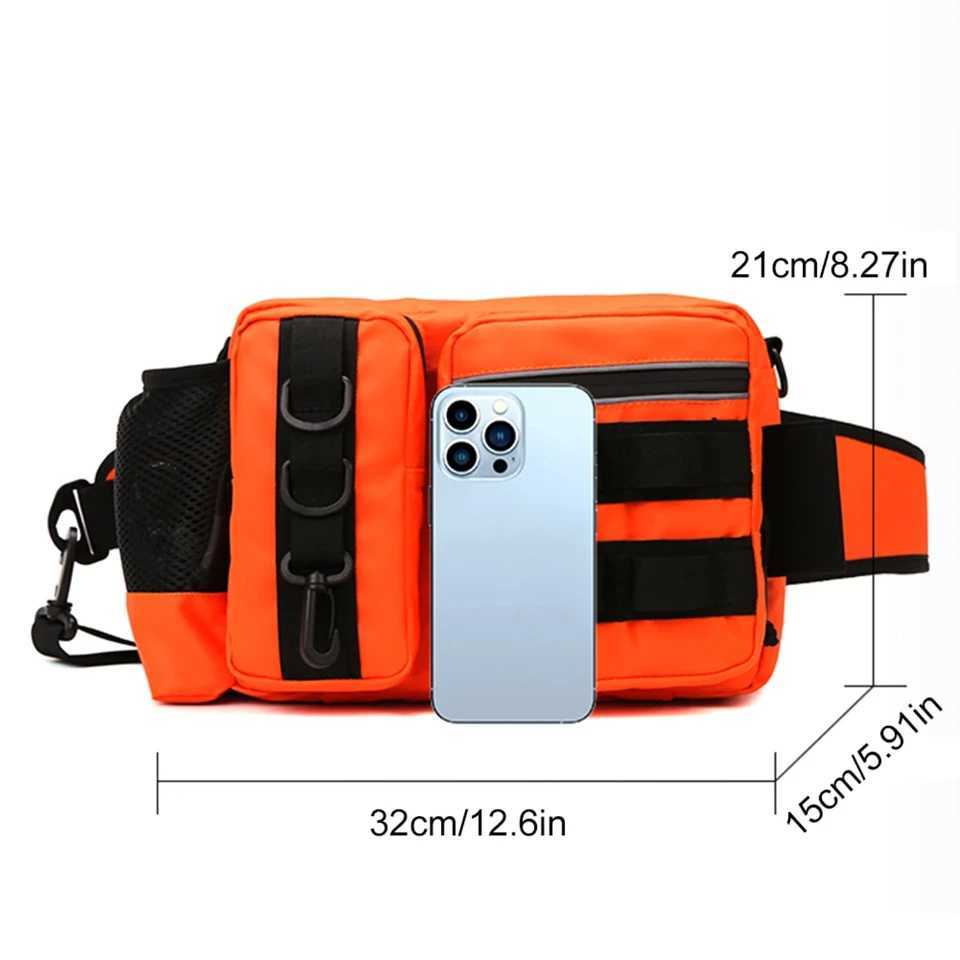 Fishing Tackle Backpack Lure Box Single Shoulder Crossbody Tactical Bags Waist Pack Multi Pockets Men Fly Fishing Backpack Z250411