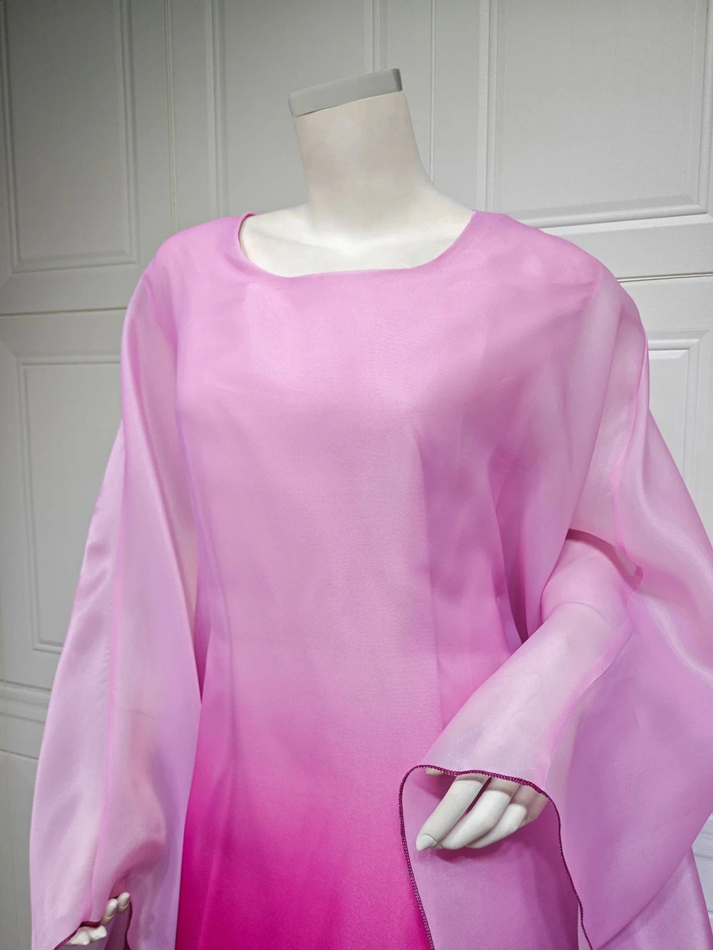 Pink and Blue Holiday Dress Set Butterfly Abaya Caftan Marocain Womens Muslim Clothing Ramadan Elegant Saudi Uae 250411