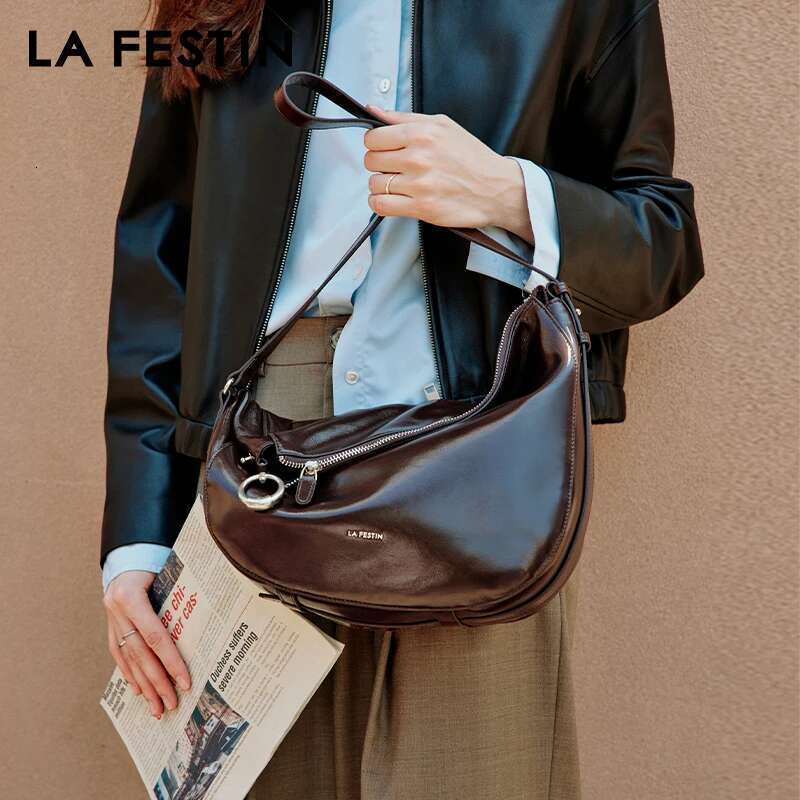 LA FESTIN Original Brand 2025 New Shoulder Crossbody Large Capacity Tote Bags Leather Designer Bag Handbag Women