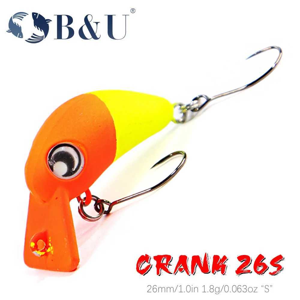 B U Crankbait Micro Slow Sinking Trout Fishing Artificial Hard Baits Freshwater Wobblers Trout And Perch Fishing Lures Z250411