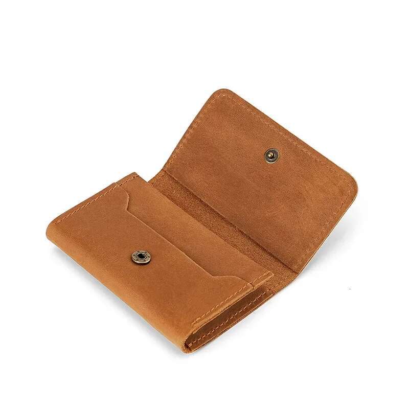 Vintage Genuine Leather Credit Card Small Wallet Mini Purse for Men Money Bag ID Business Cards Holder ddmythur