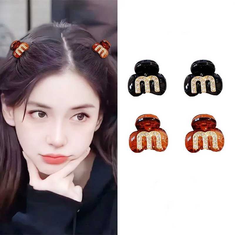New 2 pieces of rhinestone small broken hair clips for girls sweet forehead clips grabbing girls shiny headpieces Y2504012