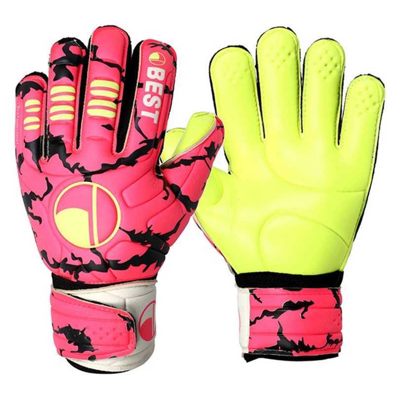 2015 Professional Womens Goalkeeper Gloves with 5 Fingers Preserved Thick Stick Latex Football Goalkeeper GlovesXJ250412