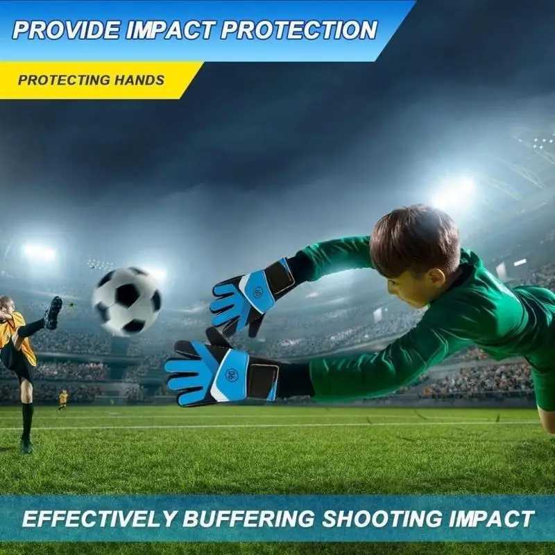 652F Latex Goalkeeper Gloves with Finger Breathable Soccer Goalie Gloves Sports Gift for Kids Youth and AdultW251112