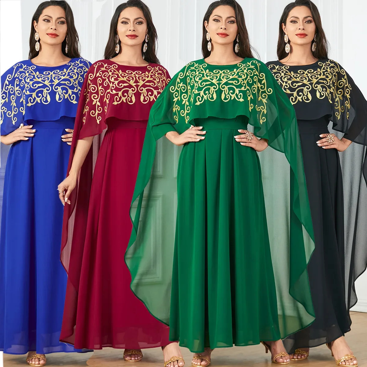Autumn Abayas for Women Elegant Muslim Sleeveless ed Long Skirt Dubai Abaya Dress Kaftan 250411
