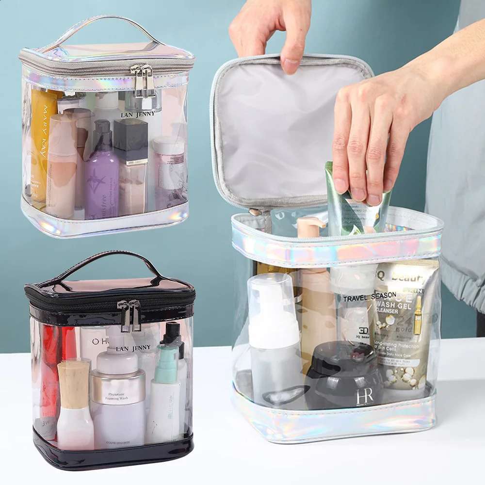 High quality transparent makeup bag transparent makeup bag for travel or daily use waterproof beach bag sunscreen and skincare store 250410