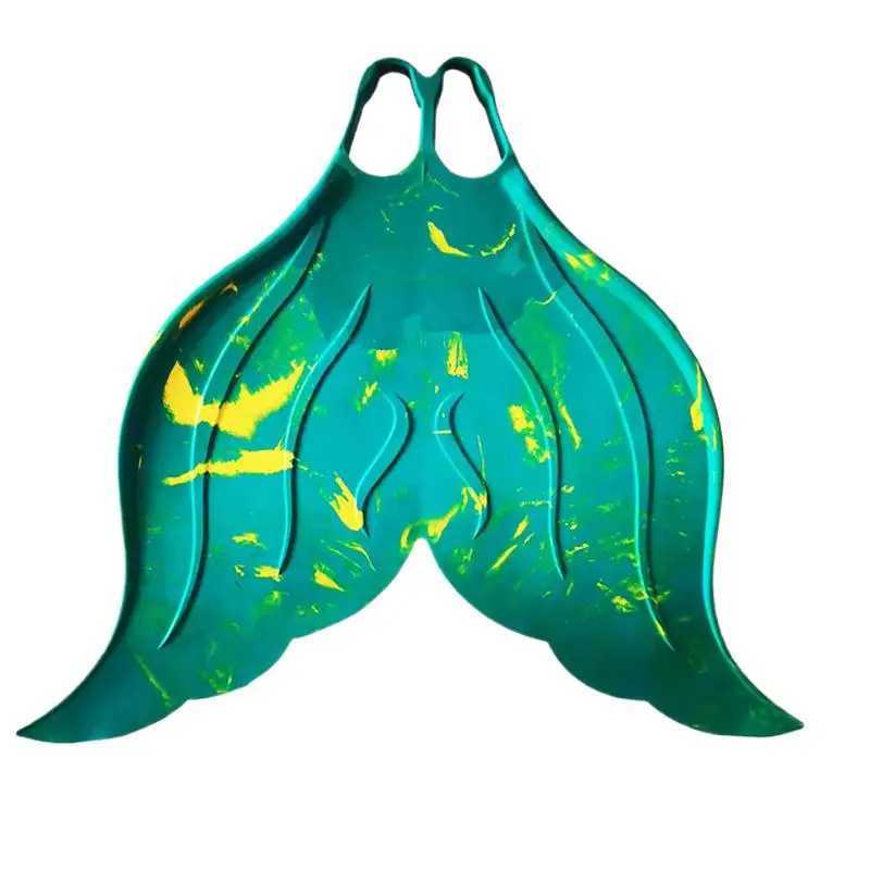 Professional Mermaid Collar Training Single Net Swimming Collar Soft Rubber Spear Swimming FinY250412