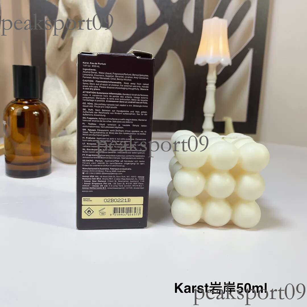 New Perfume 50Ml Aesop Karst Marrakech Intense Eidesis Eremia Gloam Hwyl Rozu Tacit 1.6Fl.Oz Men Women Parfum Long Lasting Smell EDP Cologne Spray Per