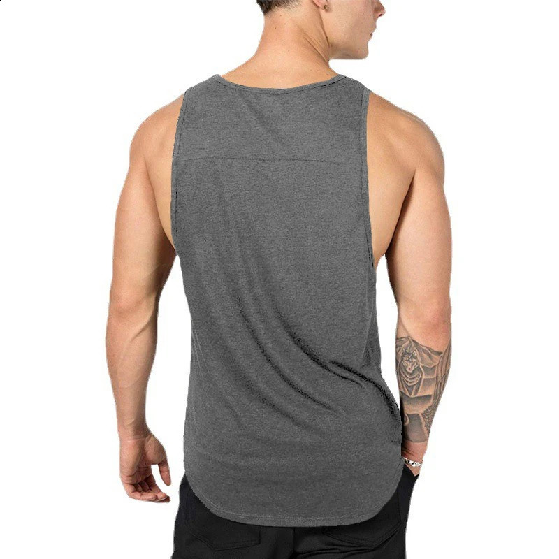 Muscle mens sports breathable sweat absorbent vest casual fitness training Tshirt underwear 250407