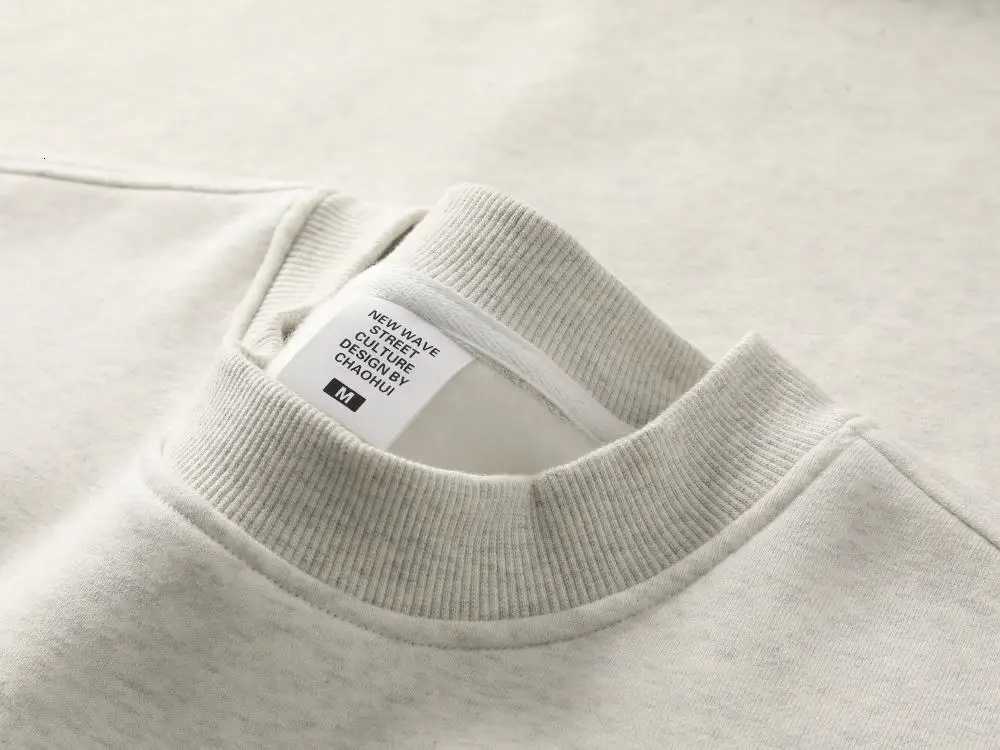 POD customization Custom DIY 400GSM Warm mens Oversized Drop Shoulder Pullover Top Solid Color Hoodies Sweatshirt Male Winter with fleeceT251112