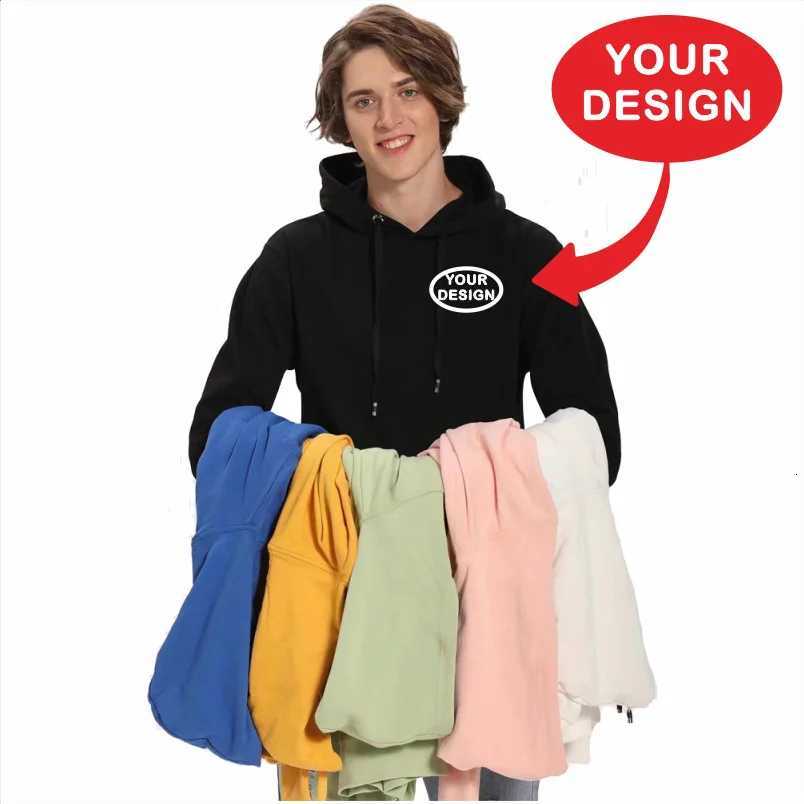 POD customization Customized Hooded Sweatshirt With Printing Embroidery Personalized Photos Casual 100 Pure Cotton And Plush Thick PulloverT251112